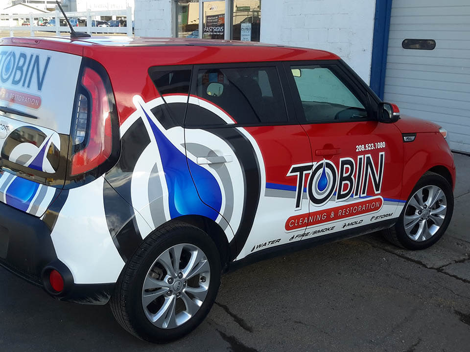 Tobin Restoration car wrap